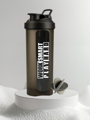 THINKFIT 700 ml Plastic Shaker(Pack of 1, Black)