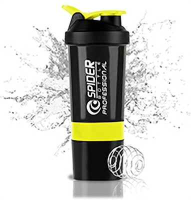 Dassio 500 ml Plastic Shaker(Pack of 1, Yellow, Black)