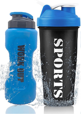 TRUE INDIAN 600 ml Plastic Shaker(Pack of 2, Blue)