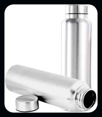 Trendblend 1000 ml Steel Bottle(Pack of 2, Silver)
