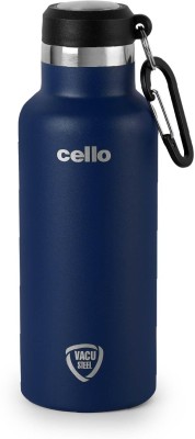 cello Duro Hector Flask, Vacusteel Water Bottle HOT N COLD WITH TUFF COATIING 550 ml Bottle(Pack of 1, Blue, Steel)