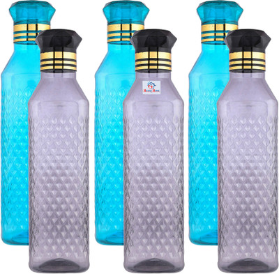 Heart Home 1000 ml Plastic Bottle(Pack of 6, Multicolor)