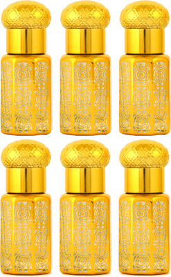 fabrina classic 6 ml Glass Bottle(Pack of 6, Gold)