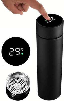 TECH & FUTURE 500 ml Stainless Steel Bottle(Pack of 1, Black)