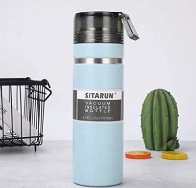 Shelzi Water Bottle Stainless Steel & Double Wall Vacuum Insulated Thermos Water Bottle 700 ml Bottle(Pack of 1, Multicolor, Steel, Plastic)