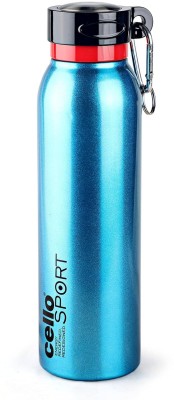 cello Beatle Stainless Steel Double Walled Water Bottle, Hot and Cold, 1000 ml Flask(Pack of 1, Blue, Steel)
