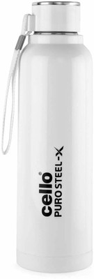 cello 650 ml Steel Bottle(Pack of 1, White)