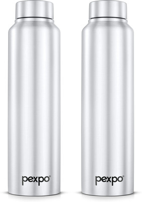 pexpo 950 ml Steel Bottle(Pack of 2, Silver)
