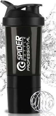 ZYRO 500 ml Plastic Shaker(Pack of 1, Black)