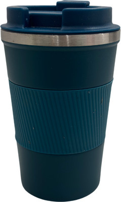 AuraGreen 380 ml Steel Flask(Pack of 1, Blue)