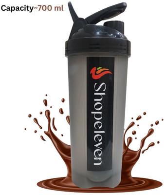 Shopeleven 700 ml Plastic Shaker(Pack of 1, Grey)
