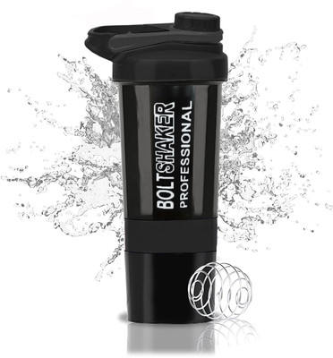 TRUE INDIAN 600 ml Plastic Shaker(Pack of 1, Black)