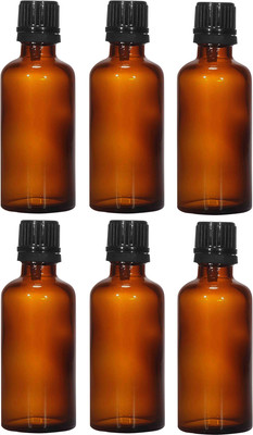 Pure Source India 50 ml Glass Bottle(Pack of 6, Brown)