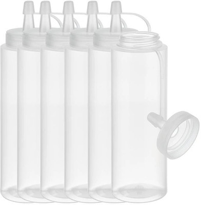 HOMLASA 1000 ml Plastic Bottle(Pack of 6, White)