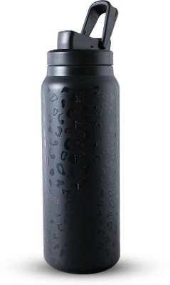 KUBER INDUSTRIES 900 ml Steel Bottle(Pack of 1, Black)