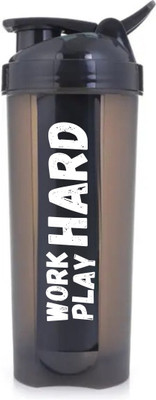 SUKHCHAIN 700 ml Plastic Shaker(Pack of 1, Black)