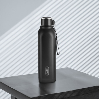 cello 650 ml Steel Bottle(Pack of 1, Black)