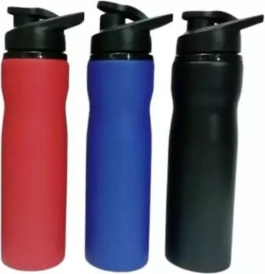 SBM MART Stainless Steel Sipper 750 ml Water Bottles (Set of 3, Multicolor) 750 ml Bottle(Pack of 3, Multicolor, Steel)