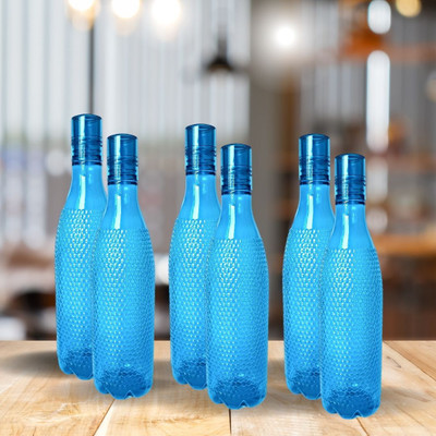 3D METRO SUPER STORE 1000 ml PET Bottle(Pack of 6, Blue)