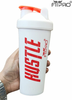 FitPro 700 ml Plastic Shaker(Pack of 1, White)