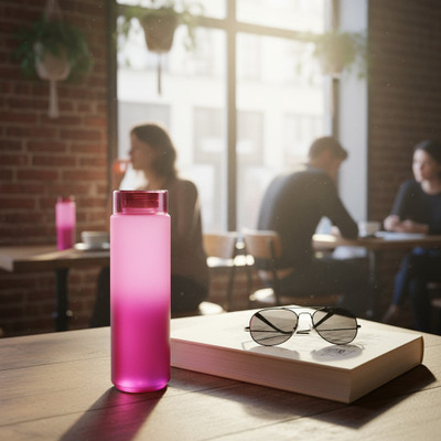 SCL Steelo 1000 ml PET, Plastic Bottle(Pack of 1, Pink, Purple)