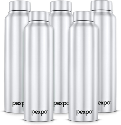 pexpo 950 ml Steel Bottle(Pack of 5, Silver)