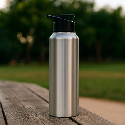 WTS 1000 ml Steel Bottle(Pack of 1, Silver)