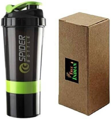 TRUE INDIAN 500 ml Plastic Shaker(Pack of 1, Green)