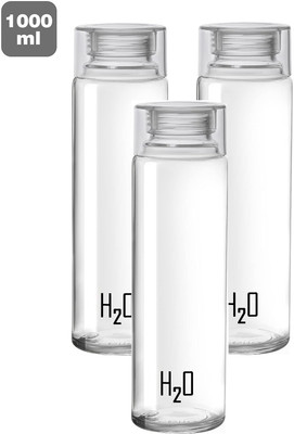 AK HUB 1000 ml Glass Bottle(Pack of 3, Clear)
