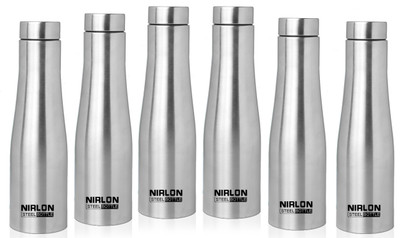NIRLON 1000 ml Steel Bottle(Pack of 6, Silver)