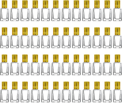 nsb herbals 6 ml Glass Bottle(Pack of 96, Clear, Gold)