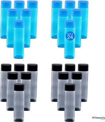 HOMESTIC 1000 ml Plastic Bottle(Pack of 24, Black, Blue)