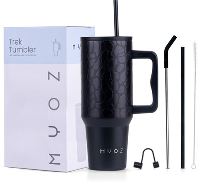 MYOZ 1200 ml Steel Bottle(Pack of 1, Black)