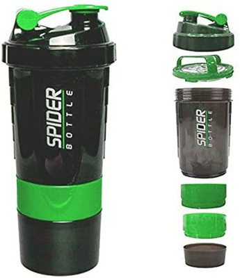 CODIVER 500 ml Plastic Shaker(Pack of 1, Green, Black)