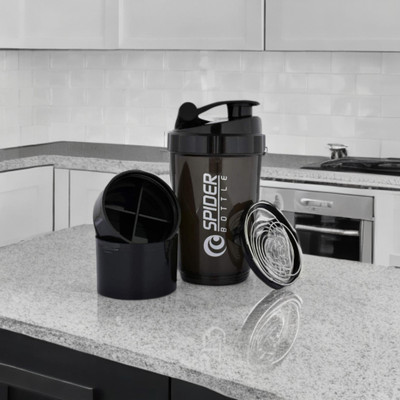 VIKING OVERSEAS 500 ml Plastic Shaker(Pack of 1, Black)