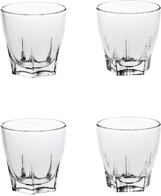 Somil (Pack of 4) New Stylish & Designer Baverage Tumbler Multipurpose Clear Glass -GL30 (Set Of 4) Glass Set Water/Juice Glass(340 ml, Glass, Clear)