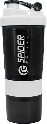 xwipe 500 ml Plastic Shaker(Pack of 1, Black, White)