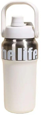Home Cloud 1000 ml Steel Sipper(Pack of 1, White)