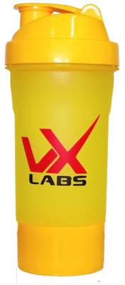 VX LABS 700 ml Plastic Shaker(Pack of 1, Yellow)