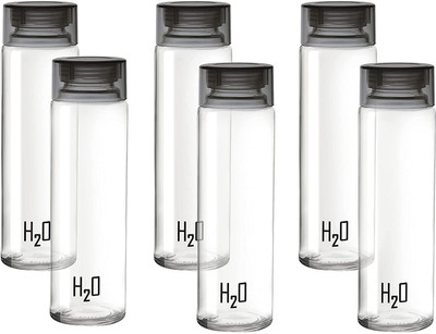 AK HUB 1000 ml Glass Bottle(Pack of 6, Clear)