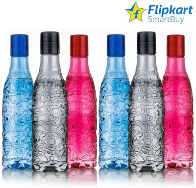 Flipkart SmartBuy PLASTIC WATERBOTTLE IN MULTICOLOR LEAK-PROOF AND BPA FREE BOTTLE 1000 ml Bottle(Pack of 6, Multicolor, Plastic)
