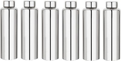 Plus Shine 6000 ml Steel Bottle(Pack of 12, Silver)