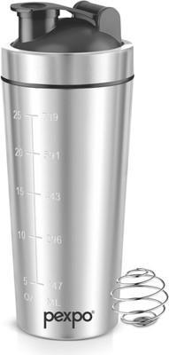 pexpo 800 ml Stainless Steel Shaker(Pack of 1, Silver)