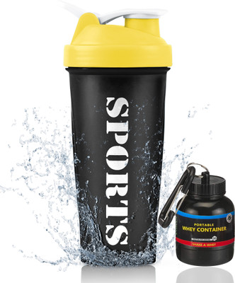 TRUE INDIAN 600 ml Plastic Shaker(Pack of 2, Yellow)