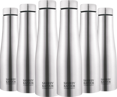 Classic Essentials 1000 ml Steel Bottle(Pack of 6, Silver)