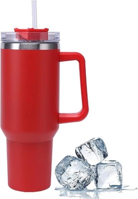 Jolfay Stainless Steel Water, Iced Tea or Coffee, Smoothie and More 1200 ml Bottle(Pack of 1, Red, Steel)