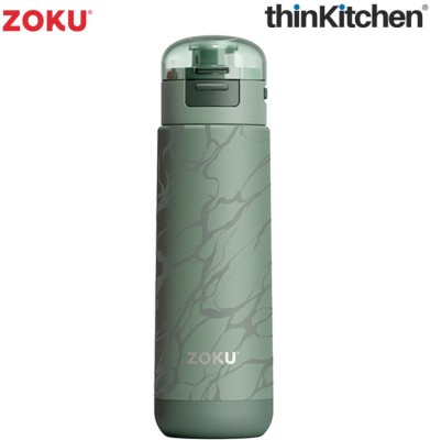 Zoku Green Marble SS Travel Mug For thinKitchen 355 ml Bottle(Pack of 1, Green, Steel)