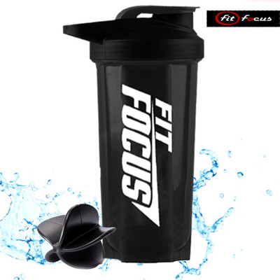 FIT FOCUS 700 ml Plastic Shaker(Pack of 1, Black)