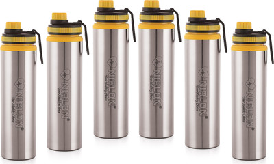 NIRLON 900 ml Steel Bottle(Pack of 6, Silver)