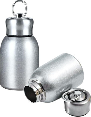 PIXNA 300 ml Steel, Silicone Flask(Pack of 1, Steel/Chrome)